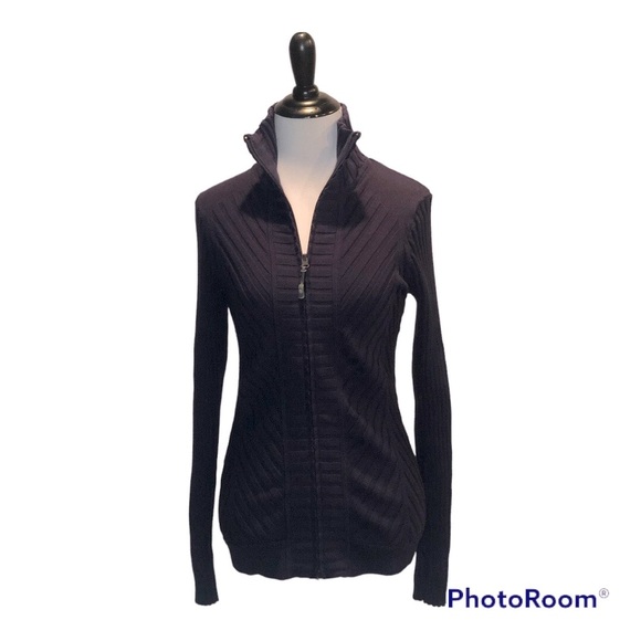 Athleta Womens Blue Long Sleeve Freestone Rib Zippy Jacket-Size Small - Picture 1 of 7